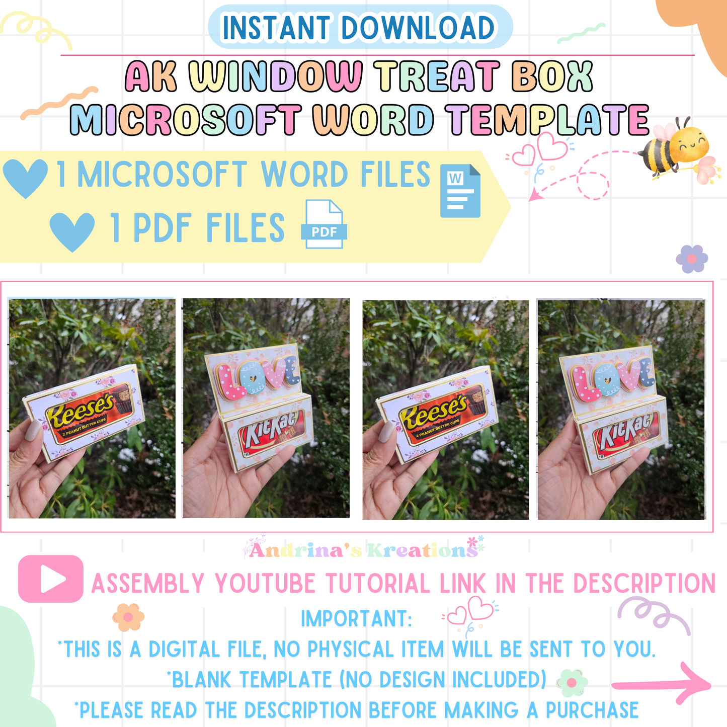 AK Window Treat Box Microsoft Word Template