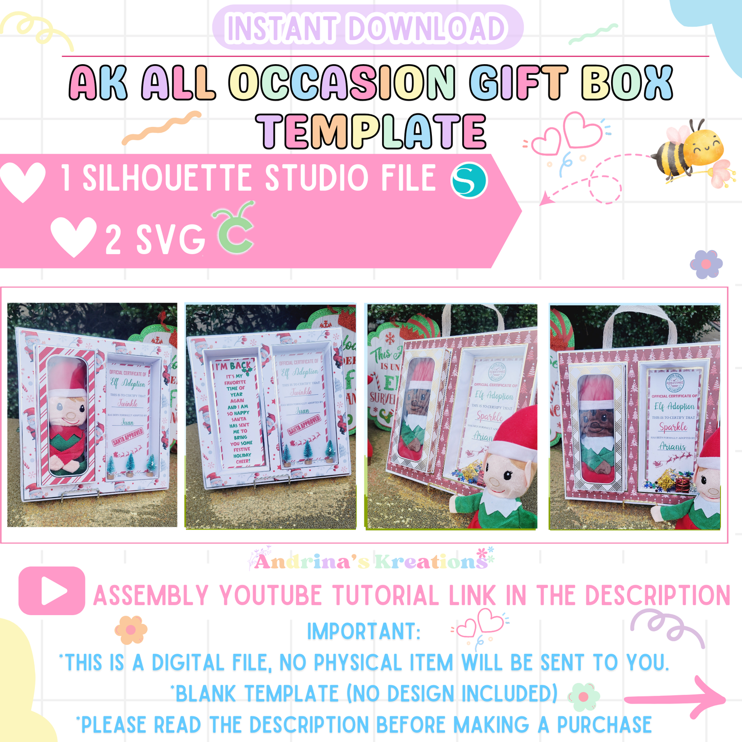 AK All Occasion Gift Box Template