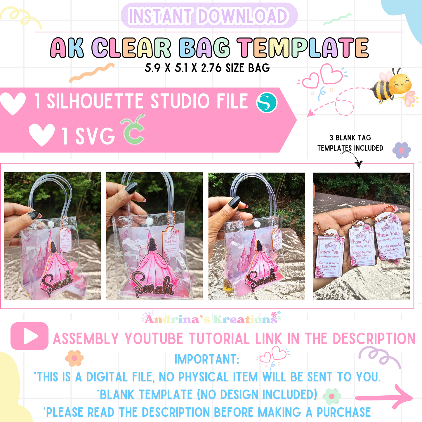 AK Clear Gift Bag Template