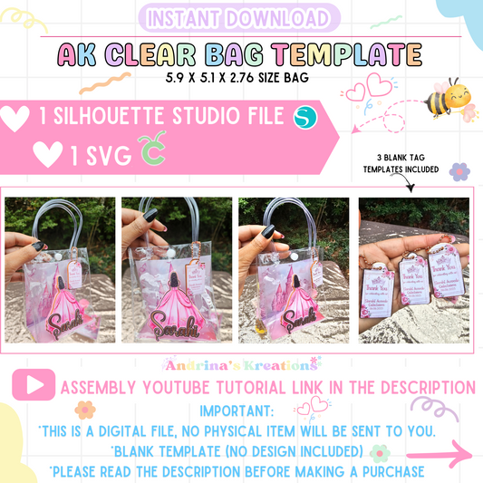 AK Clear Gift Bag Template