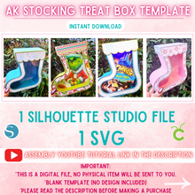 Load image into Gallery viewer, AK Stocking Treat Box Template
