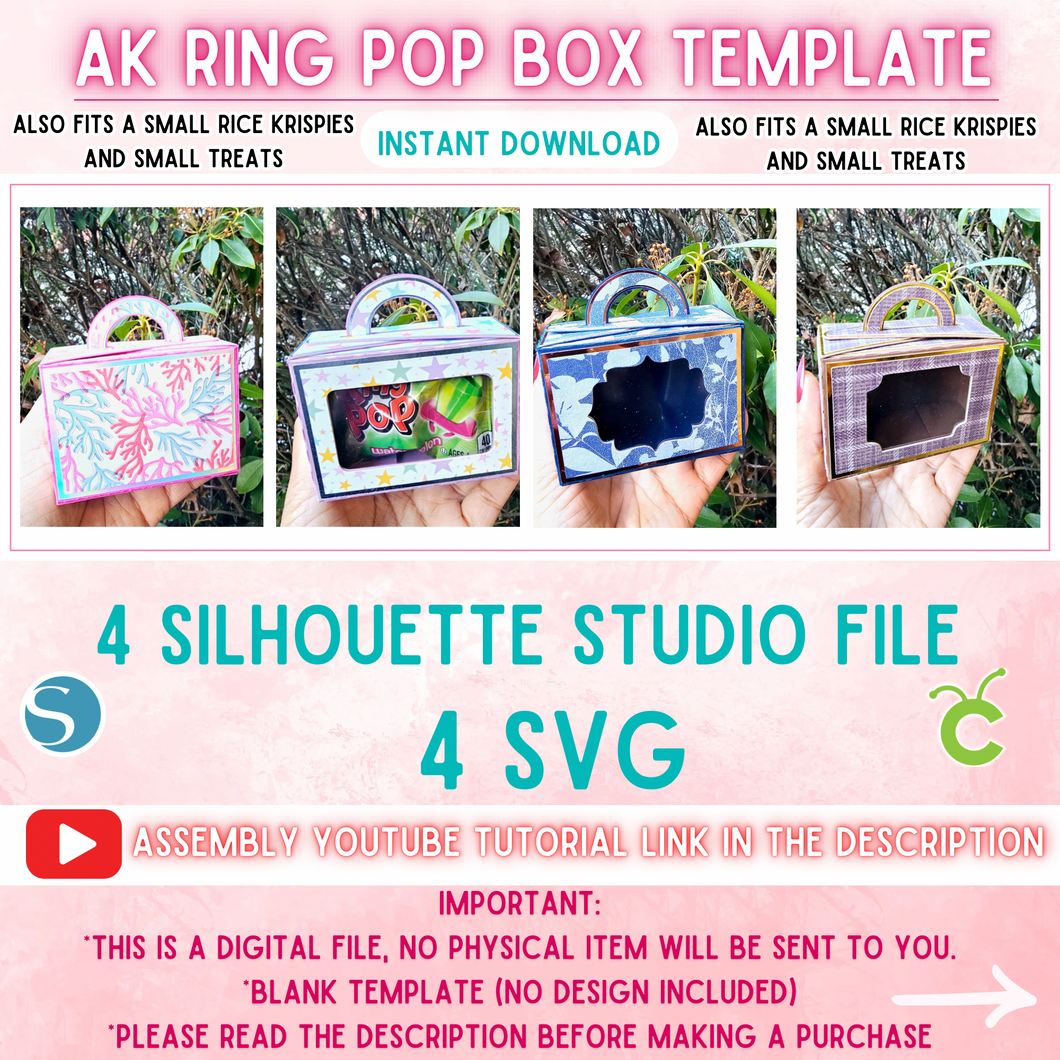 AK Ring Pop Box Template