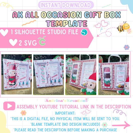 AK All Occasion Gift Box Template