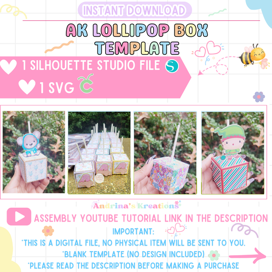 AK Lollipop Box Template