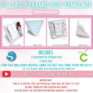 Tic Tac Pyramid Box Template